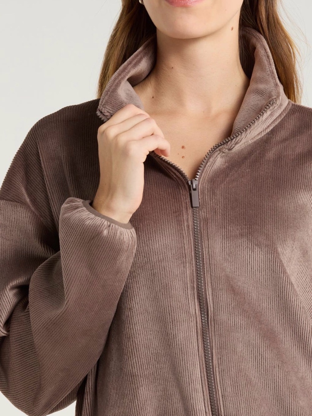 NWOT Zella Plush Ribbed Jacket - Picture 4 of 11